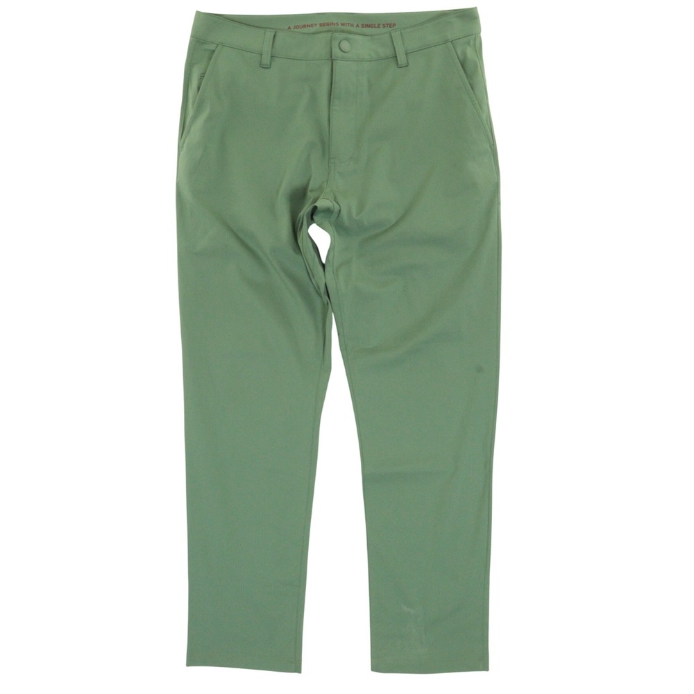 Rhone Commuter Pants Men 32 Slim Fit Stretch Performance Trousers Green 100036